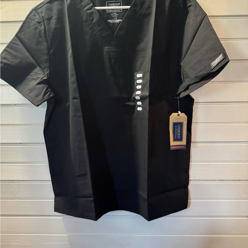 Cherokee Classic Black Short Sleeve scrub top
